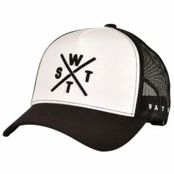 Casquettes WATTS TRUCKER CAP TRIBE MIX BLACK & WHITE 23 Bleu / Noir