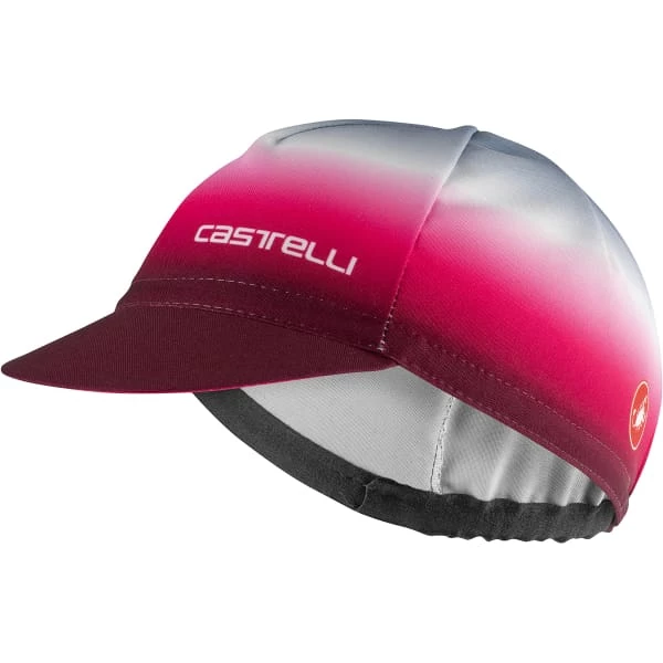 Casquettes Vélo CASTELLI DOLCE CAP STEEL BLUE/BURGUNDY 22 Rose / Blanc / Gris 4 Casquettes Vélo CASTELLI DOLCE CAP STEEL BLUE/BURGUNDY 22 Rose / Blanc / Gris – Image 2