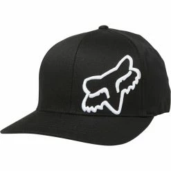 Casquettes FOX FLEX 45 FLEXFIT HAT BLACK/WHITE 23 Noir