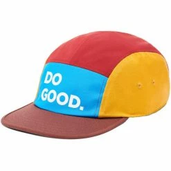Casquettes COTOPAXI DO GOOD FIVE PANEL HAT SALTWATER & CHESTNUT 23 Bleu / Rouge / Jaune