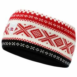 Bandeaux Sport DALE OF NORWAY DYSTINGEN HEADBAND RASPBERRY OFFWHITE BLACK 23 Blanc / Noir / Rouge